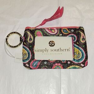 Simply Southern Keyring Key Ring ID Wallet Card holder  NWT P.